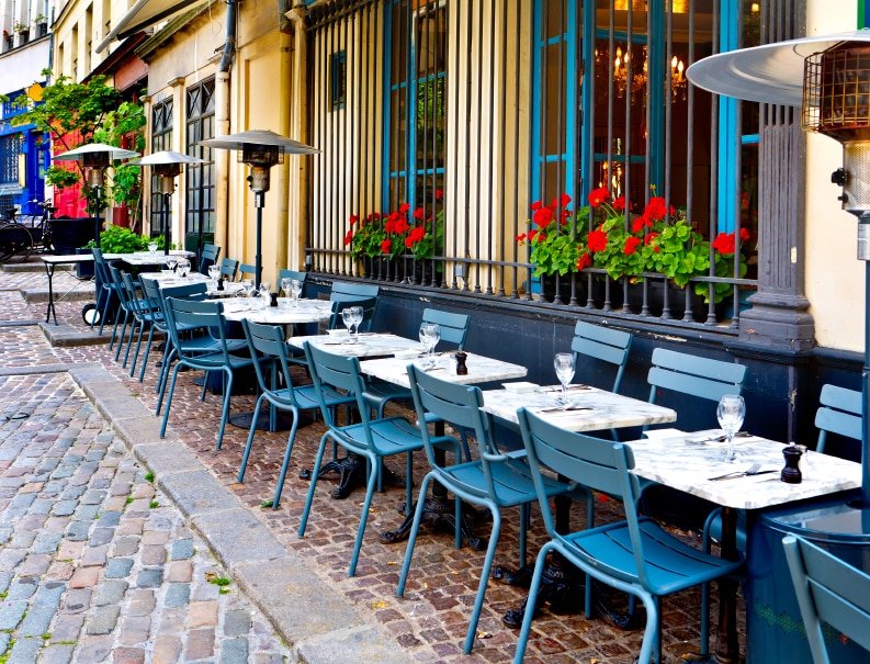 L'Avenue restaurant, Avenue Montaigne, Paris, France Stock Photo